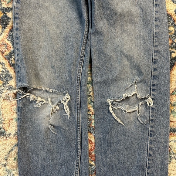 Vintage 90s Levi’s 505 Dostressed Lightwash Blue Jeans Size 33 - Picture 6 of 7